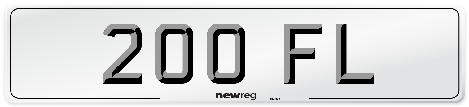 200 FL Number Plate from New Reg